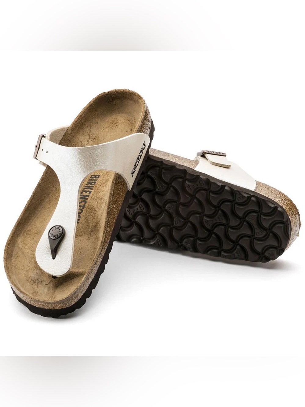BIRKENSTOCK Gizeh Birko-Flor in Color Graceful Pearl White